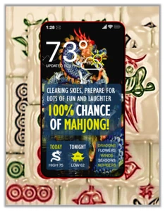 Mahjong Player Asian Game Gift Unframed Wall Art Print Funny Weather Forecast - Picture 1 of 10