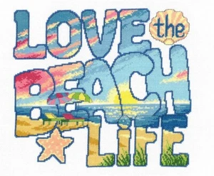 Ursula Michael Imaginating Counted Cross Stitch Leaflet ~ Love the Beach Life - Picture 1 of 1