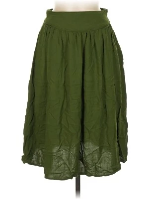 Modcloth Women's Retro A-Line Skirt Size M Green Pockets Solid Knee Length - Image 1 of 4