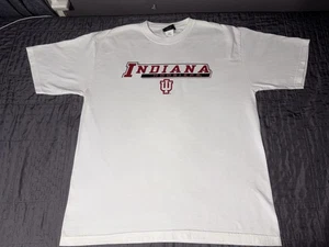 Vintage 90s Indiana Hoosiers Shirt Gr. XL University Logo White Graphic Tee - Bild 1 von 10