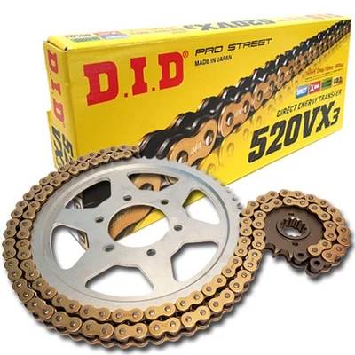 DID Chainset Steel 520VX3 G&B Rivet for KTM SMR 450 Supermoto, Year 2009 - Image 1 of 4