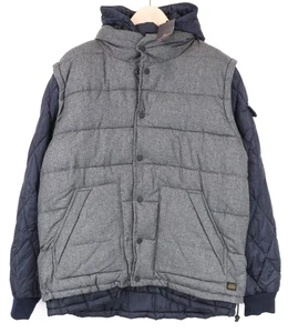 SCOTCH & SODA Ams Couture Men's 2XL Grey Blue Wool Blend Hooded 2in1 Jacket * - Picture 1 of 9