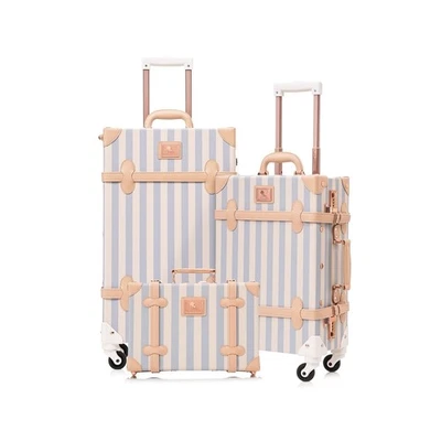 Juego de 3 Equipajes UNIWALKER Vintage, Maletero Giratorio Retro con Cerradura Combo para W... Foto 1 de 4