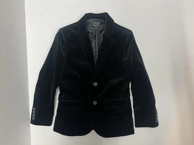 J.Crew Crewcuts Niños 8 Negro Terciopelo Thompson Blazer Traje Chaqueta Abrigo Deportivo Foto 1 de 4