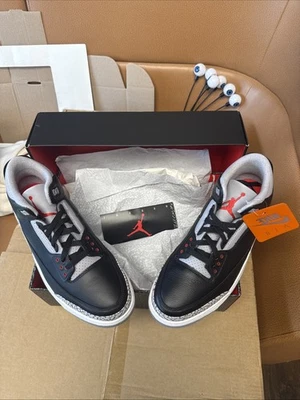 Air Jordan 3 复古黑色水泥 13 码全新带盒 — 第 1/4 张图片