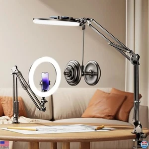 Overhead Handyhalterung mit 10,5" Ringlicht, Anti-Shake Clip-on Stativ Halter - Bild 1 von 7