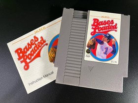 Bases Loaded NES Game Cartridge and Manual Tested and Working Authentic Nintendo