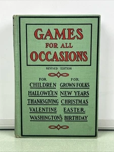 Vintage Games For All Occasions Revised Edition 1930 Mary E Blain USA Book - Picture 1 of 8
