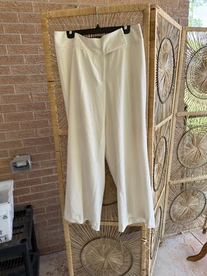 LANE BRYANT  SIZE 14 WHITE Lined Wide Leg Dress Pants NWT - Image 1 of 4