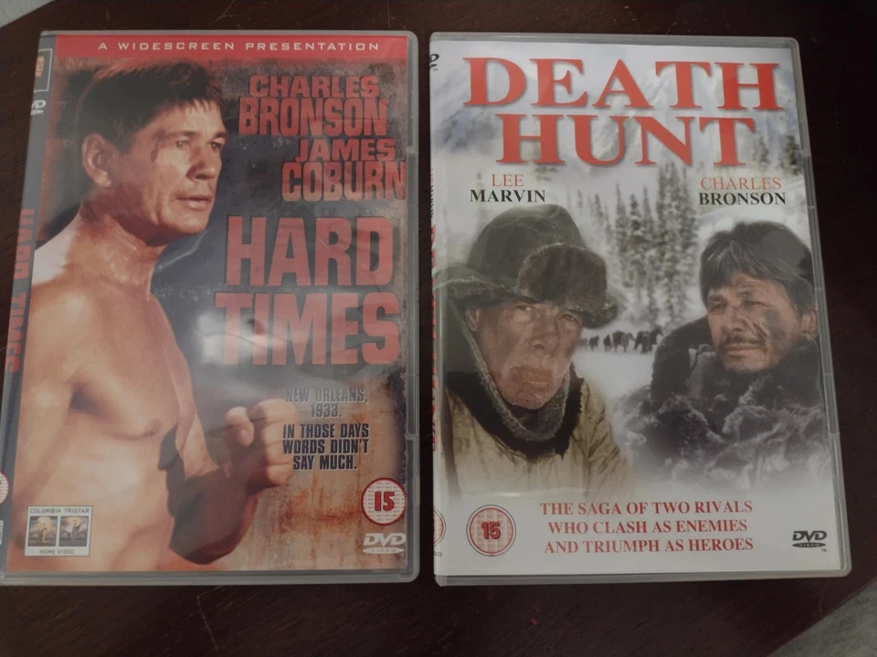 DEATH HUNT..HARD TIMES..2 REGION 2 DVD LOT..C. BRONSON..LEE MARVIN..FREE SHIP Foto 1 de 4