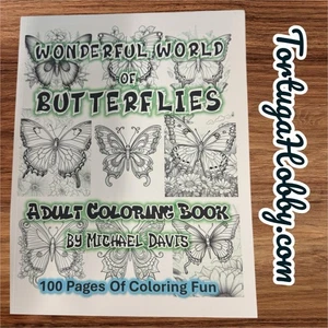 The World Of Butterflies - Adult Coloring Book -  Coloring Book. 100+ Pages. - Picture 1 of 12