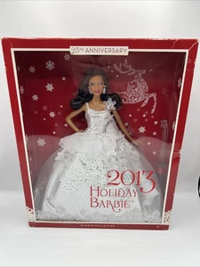 Muñeca afroamericana Barbie navideña Mattel X8272 25 aniversario 2013 nueva en caja original - Imagen 1 de 15