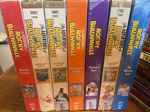 VHS - The Adventures Of Rocky And Bullwinkle VHS Lot Of 7 All Sealed - Picture 1 of 9