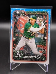 2024 Topps Holiday TYLER SODERSTROM #H127 Rookie RC Oakland Athletics - Picture 1 of 2