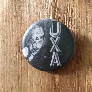 U.X.A.  Illusions Of Grandeur button 1981 punk original - Picture 1 of 2