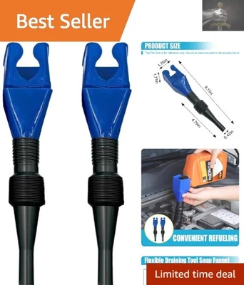 Funil de combustível flexível para derramamento seguro e sem derramamento - 8,11" design retrátil - Imagem 1 de 4