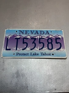 Placa de matrícula original de Nevada 2020 #LT 53585 etiqueta Protect Lake Tahoe - Imagen 1 de 2