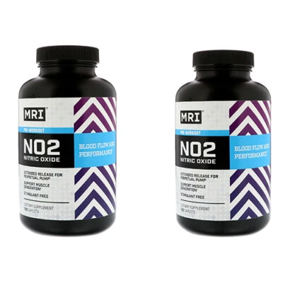 MRI Performance NO2 Nitric Oxide Pre Workout Pump 90 caps (2 PACK) = 180 CAPS!! - Image 1 of 2