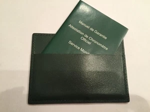 Authentic ROLEX Green Leather Card & Paper Holder 30.01.34 & Booklet - Picture 1 of 3