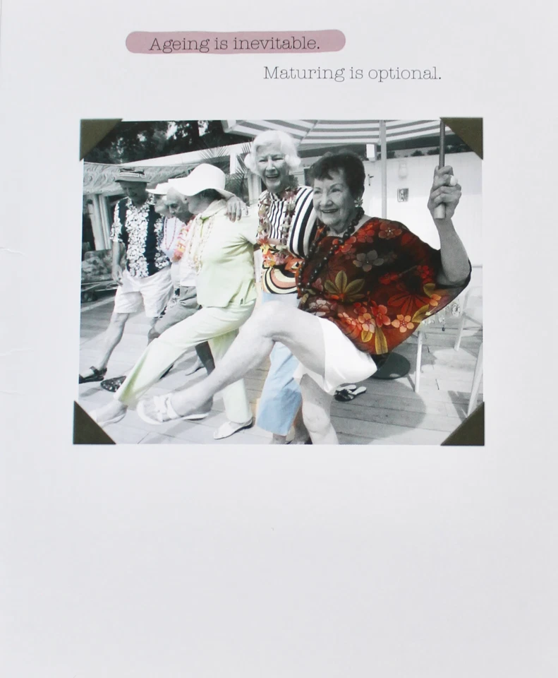 Ageing is inevitable, maturing is optional Birthday greetings card & envelope - Image 1 of 1
