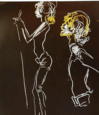 LeRoy Neiman MUÑECAS DAVID JOHANSEN NUEVA YORK Escenario Arte Impresión Libro Placa 192 Foto 1 de 3