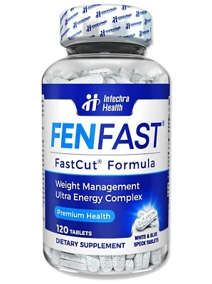 FENFAST 375 Top Píldoras de Dieta para Control de Peso + Energizantes 120 Comprimidos Foto 1 de 4
