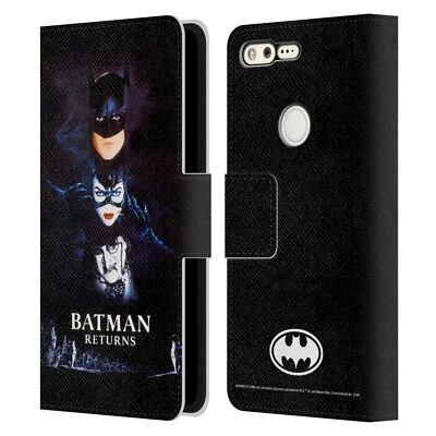 OFFICIAL BATMAN RETURNS KEY ART LEATHER BOOK WALLET CASE FOR GOOGLE PHONES - Image 1 of 4