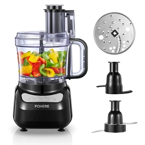 12 Cup Food Processor, 6 Functions for Chopping,Slicing,Shredding Purees & Dough - Picture 1 of 12