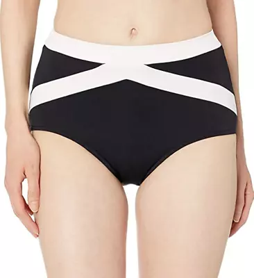 Parte inferior de bikini Seafolly Pop Block cintura alta para mujer talla 10 EE. UU. L62908 Foto 1 de 2