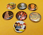Lot of 7 Vintage Music theme Pinback Button badge