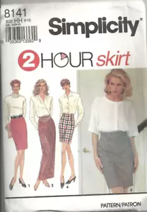 SIMPLICITY 8141 MISSES GRÖSSE 6-12 RÖCKE IN ZWEI LÄNGEN SCHNITTMUSTER ©1992 - Bild 1 von 2