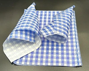 BLUE Gingham Greaseproof Paper 25 x 20cm Sheets Burger Chips Food Wrap AntiGreas - Picture 1 of 4
