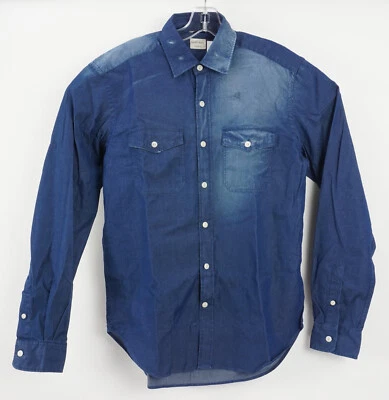 NWOT Culturata Garment Washed Indigo Soft Denim Men's Medium L/S Western Shirt - Image 1 of 4
