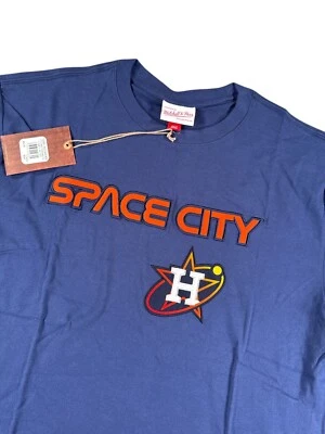 Mitchell & Ness Mens Houston Astros Space City T Shirt Mens XL Blue Premium Tee - Image 1 of 4