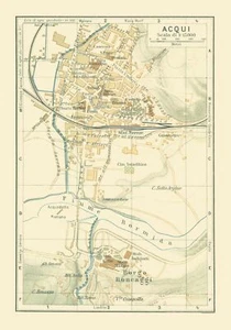 Historic Map - Acqui Italy - Bertarelli 1914 - 23 x 32.78 - Vintage Wall Art - Picture 1 of 20