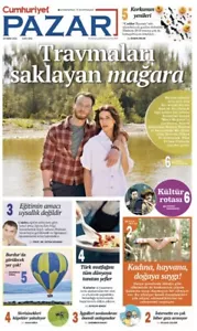 Cumhuriyet Pazar Turkish newspaper supplement interview Kerem Bürsin Devrim Ö. - Picture 1 of 2
