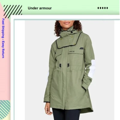 $400.00 Under Armour UAS-04 Chaquetas para mujer de gran tamaño de nailon-algodón verde XS Foto 1 de 3