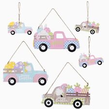 Easter Wood Gnome Ornaments Spring Slices Car Decor with Rope