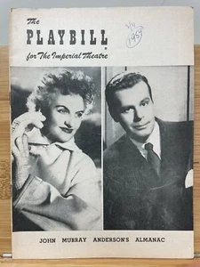 John Murray Anderson's Almanac Playbill - March 29, 1954 - Imperial Theatre - Picture 1 of 4