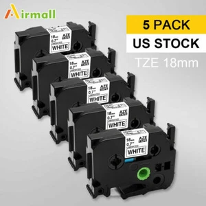 Cinta para hacer etiquetas TZe-241 Reemplace Brother P-Touch TZe Tape TZ241 18 mm PT-H110 5PK - Imagen 1 de 12