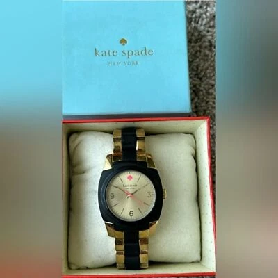 Reloj Kate Spade Dorado Negro Skyline 1YRU0161 Tono Dorado Esfera Redonda Foto 1 de 4