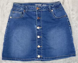 Cat & Jack Jean Skirt Girls XL 14/16 Super Stretch Denim Blue (Waist 29") - Picture 1 of 8