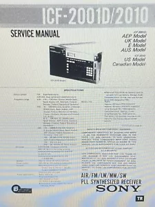Sony Icf-2001 2010 Service Manual Digital - Bild 1 von 1