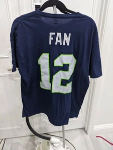 NFL Team Apparel Blue 12th Man Fan Seahawks NFL T-Shirt Sz XL NWOT - Picture 1 of 5