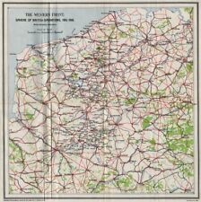 WW1 WESTERN FRONT. Sphere of British operations, 1915-1916 1928 old map
