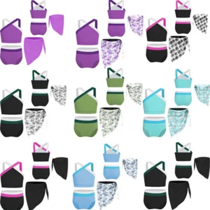 Girls Swimsuit Summer Beachwear Hawaii Swimwear Elastic Bathing Suit Bikini - Picture 1 of 94