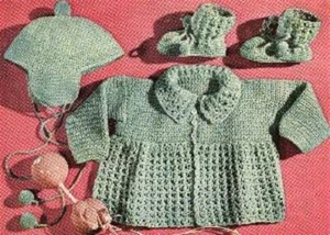 Vintage Crochet Baby Set #1 PATTERN ONLY - Picture 1 of 1