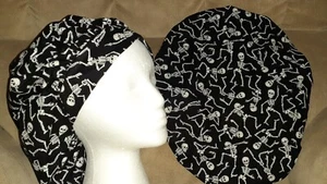 XRAY TECH Glow in the Dark Skeletons Medical Surgical Bouffant Scrub Hat S,M,L - Picture 1 of 2