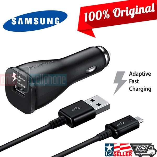 NEW OEM Samsung Fast Car Charger and/or Type-C Data Cable for Galaxy S8 S8+ Note - Image 1 of 1