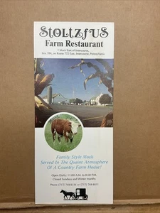 Vintage Stoltzfus Farm Restaurant Intercourse Pennsylvania Brochure Flyer B14 - Picture 1 of 2